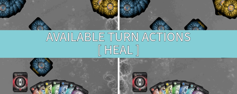 The Heal action: an Element played faceup to return an EvL Seed to the Raven Deck