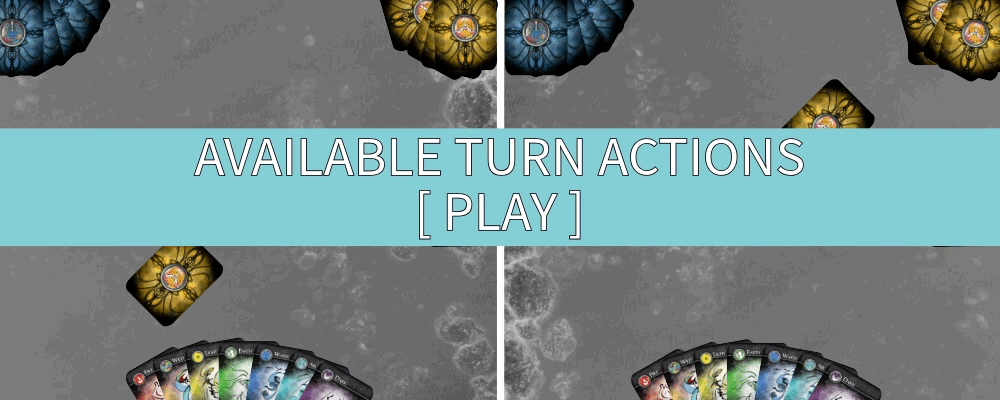 The Play action: an Element card placed facedown in the ritual circle